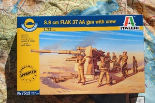 Italeri 7512 8.8cm Flak 37 AA gun with Crew